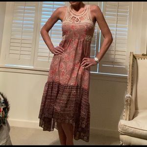 Free People maxi dress with crochet details